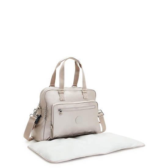 Kipling Alanna Metallic Diaper Bag Táska Bézs | HU 1242RV